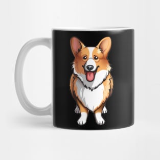 Welsh Corgi dog smiling Front & Back Mug